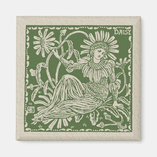 Aimant Tuile Walter Crane Daisy (Devant)