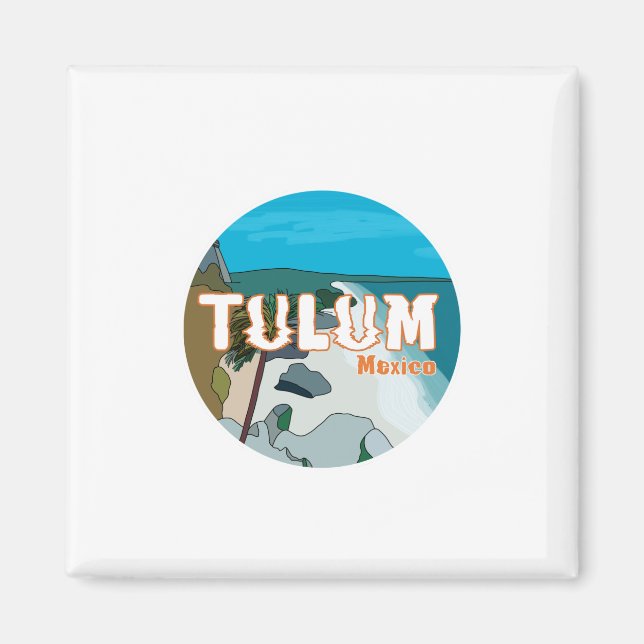 Aimant Tulum Mexique Grande idée cadeau (Devant)