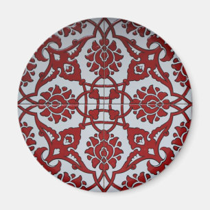 Aimant Turkish Red Ceramic Floral