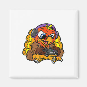 Aimant Turquie Gamer Funny Thanksgiving Cool Jeux Vidéos 