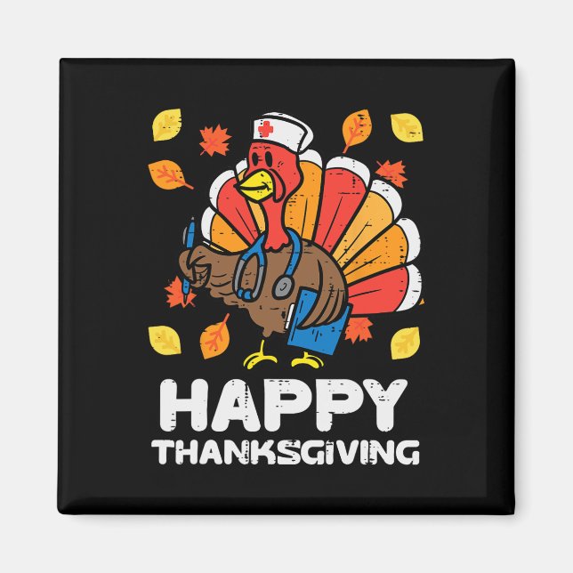 Aimant Turquie Infirmière Bon thanksgiving Scrub ICU ER R (Devant)