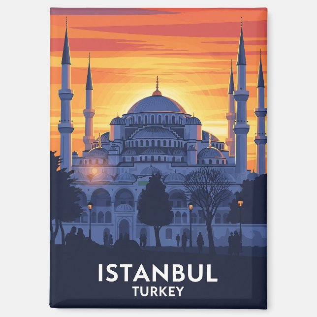 Aimant Turquie Istanbul Mosquée Bleue (Recto)