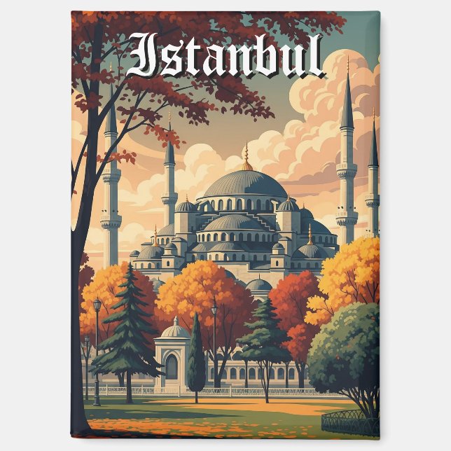 Aimant Turquie Istanbul Mosquée Bleue (Recto)