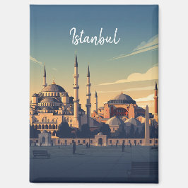 Aimant Turquie Istanbul Sainte-Sophie Mosquée Bleue