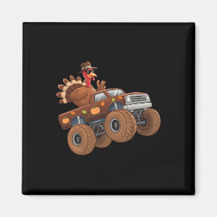 Aimant Turquie Thanksgiving équitation Monster Truck Boys