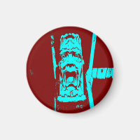 Turquoise et Bourgogne drôle visage