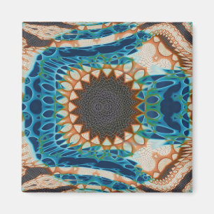 Aimant Turquoise Gold Sun Southwestern Art