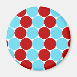Aimant Turquoise Turquoise Rouge Gros Pois Motifs Cadeaux