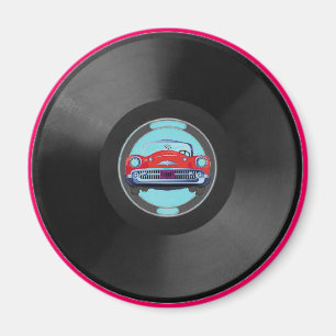 Aimant Turquoise, vinyl-record1, voiture