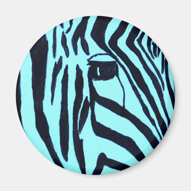 Aimant Turquoise Zebra (Devant)