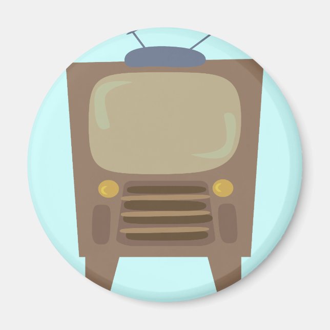 Aimant TV Vintage style années 1950 (Devant)