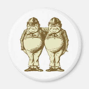 Aimant Tweedle Dee et Tweedle la sépia encrée par Dum
