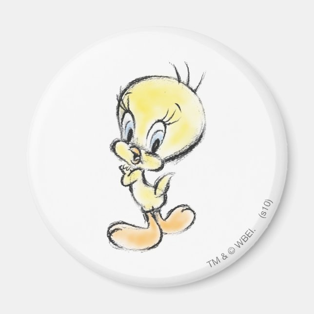 Aimant Tweety - fait à la main (Devant)
