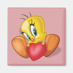 Aimant Tweety tenant le cœur
