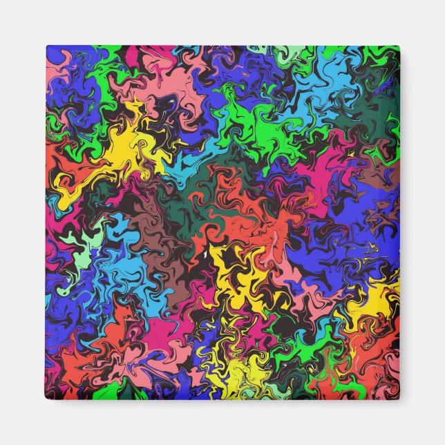 Aimant Twirly coloré Abstrait / (Devant)