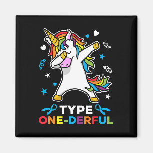 Aimant Type 1 Sensibilisation au diabète Unicorne Type 1