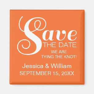 Aimant Typographie chic Enregistrer l'aimant de date, ora