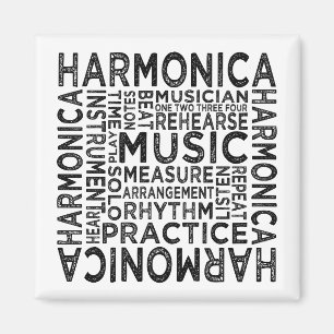 Aimant Typographie d'harmonica