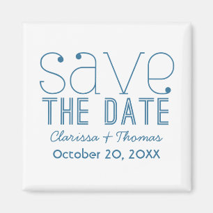 Aimant Typographie tendance Enregistrer l'aimant de date,