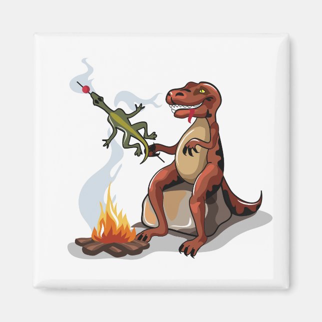 Aimant Tyrannosaurus Rex Cuisine Nourriture Au-Dessus D'U (Devant)