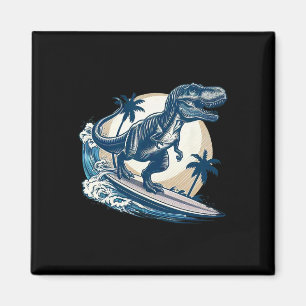 Aimant Tyrannosaurus Rex planchant surfer Dinosaure Lo