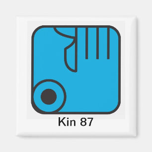 Aimant Tzolkin Mao Azul Kin 87