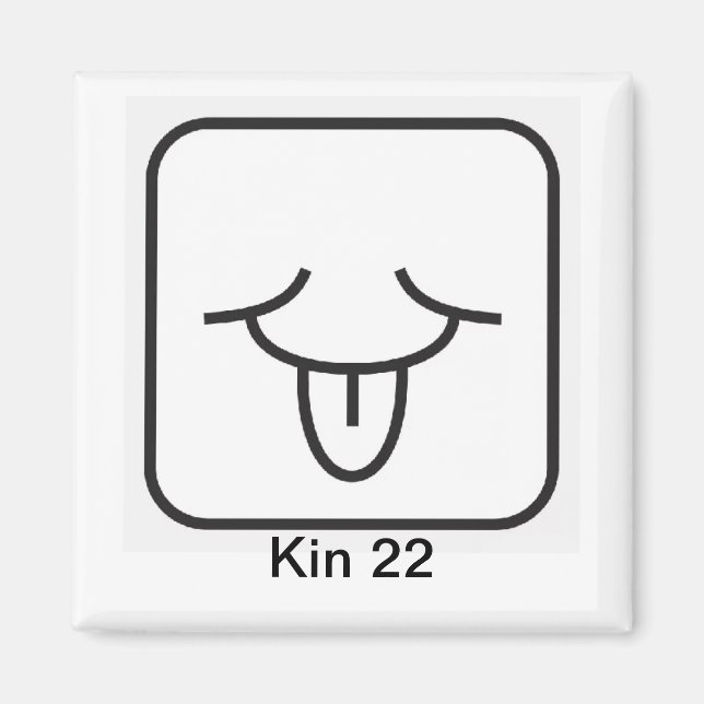 Aimant Tzolkin Vento Branco Kin 22 (Devant)