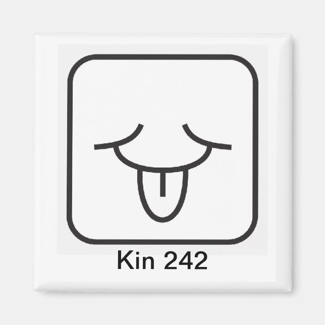 Aimant Tzolkin Vento Branco Kin 242 (Devant)