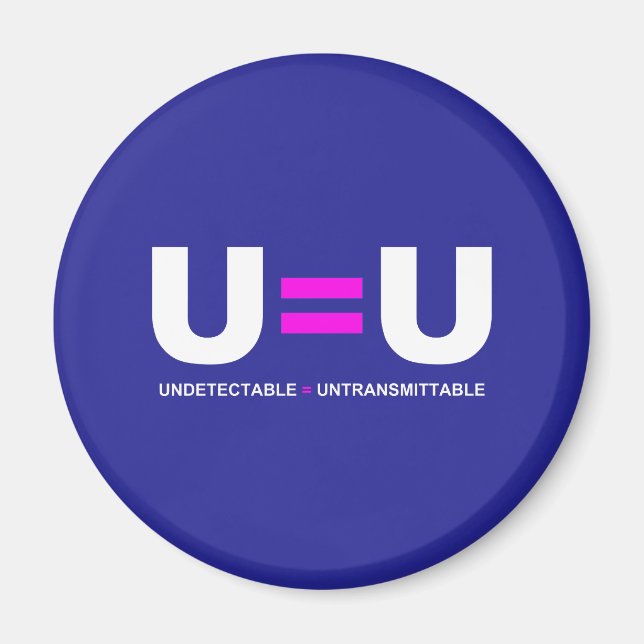 Aimant U=U VIH non détectable égale non transmettable (Devant)