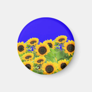 Aimant Ukraine Liberté Paix - Drapeau ukrainien Tournesol