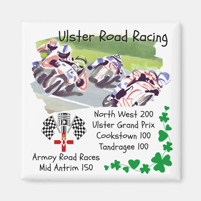 Aimant Ulster Road Racing Events (Devant)