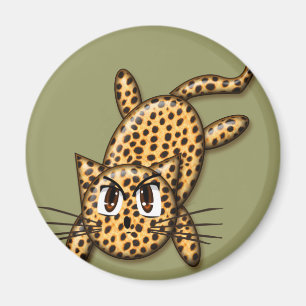 Aimant Ultra mignonne Anime Leopard Kitty