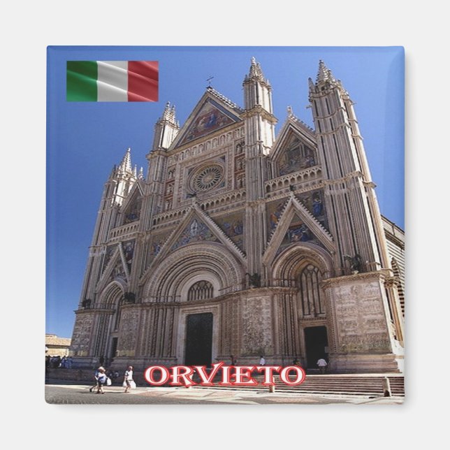 Aimant UMB020 ORVIETO, Cathédrale, Ombrie, Italie, Réfrig (Devant)