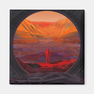 Aimant Un Astronaute Sur Mars