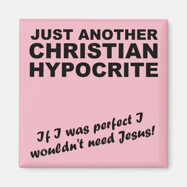 Aimant Un autre Humour magnétique Christian Hypocrite Fri (Devant)