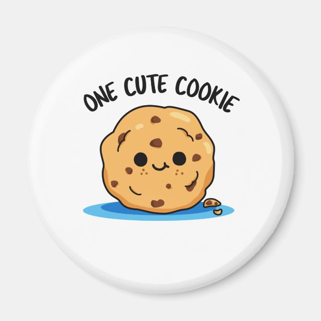 Aimant Un Cute Cookie Funky Food Pun (Devant)