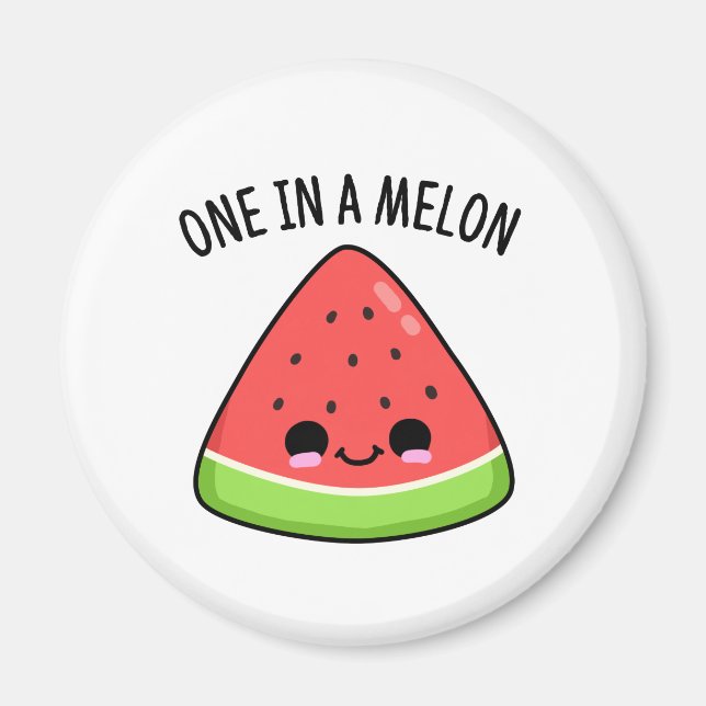 Aimant Un Dans Un Melon Amusant Pun De Pastèque (Devant)