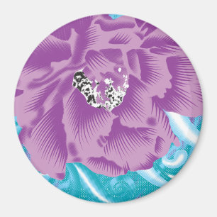 Aimant Un design textile dynamique avec violet et turq