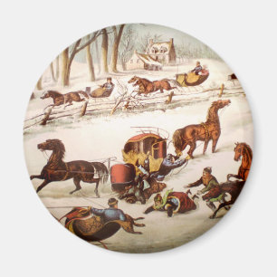 Aimant Un déversement sur l'aimant de neige