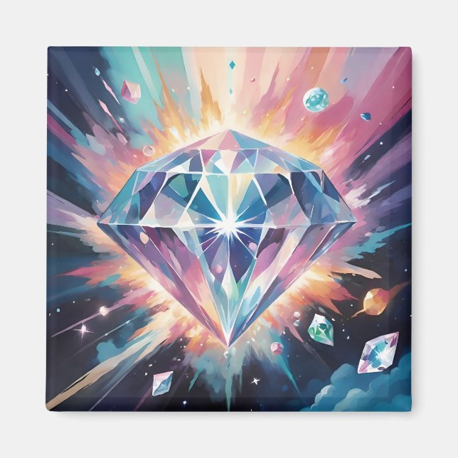 Aimant Un diamant dans l'espace (Devant)