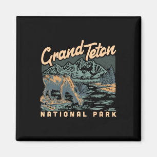 Aimant Un élan dans le parc national de Grand Teton Vinta