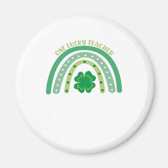 Aimant Un enseignant chanceux Irlandais Rainbow St Patric (Devant)