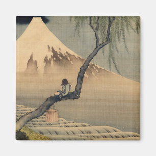 Aimant Un garçon regardant le Mont Fuji, 1898 par Katsush