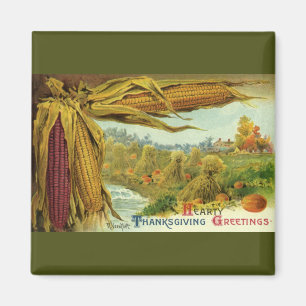 Aimant Un grand Thanksgiving ; Corn indien et Haystaches