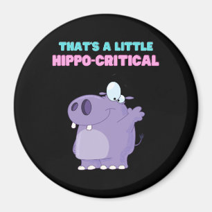 Aimant Un Hippopotame Un Peu Violet Critique Drôle Hippop