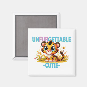 Aimant Un jeu de mots inoubliable Cutie. Caricature de Ba