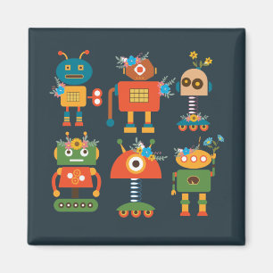 Aimant Un joli robot design pour enfants