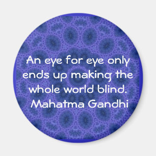 Aimant Un oeil pour la citation de Gandhi d'oeil…