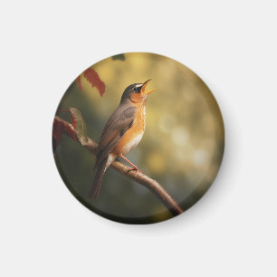 Aimant Un oiseau qui chante le matin