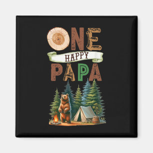 Aimant Un Papa campeur heureux pour son premier anniversa